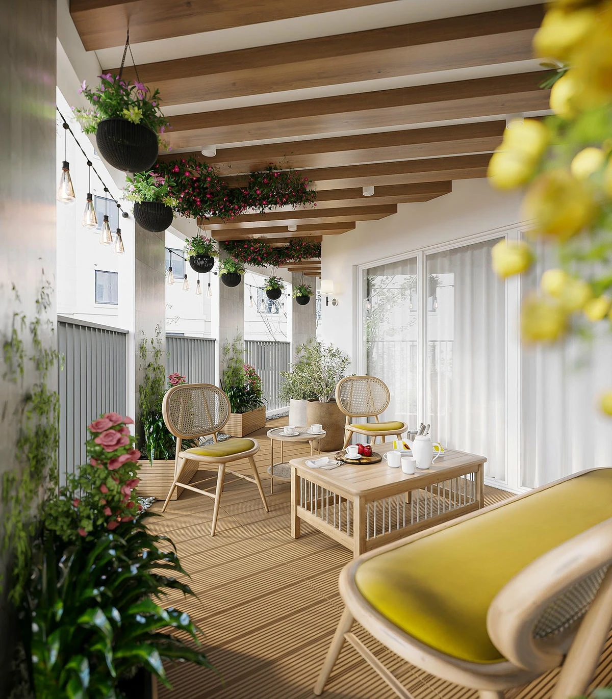 Căn hộ Penhouse 100m2 với sơn inchem mộc mạc tại Đà Nẵng