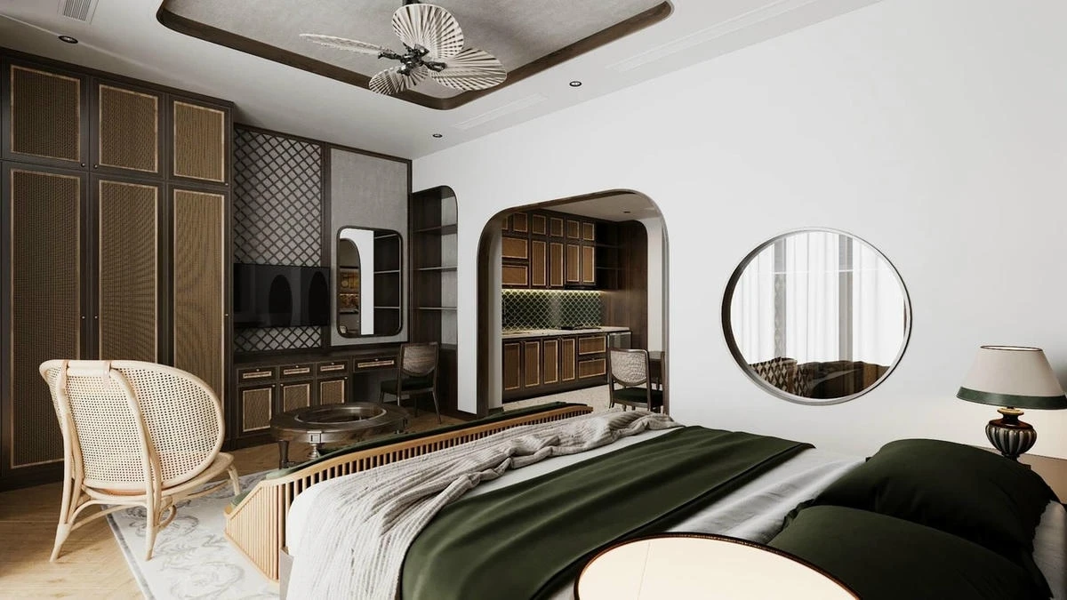 Thiết kế dạng homestay – indochine nhẹ với mây