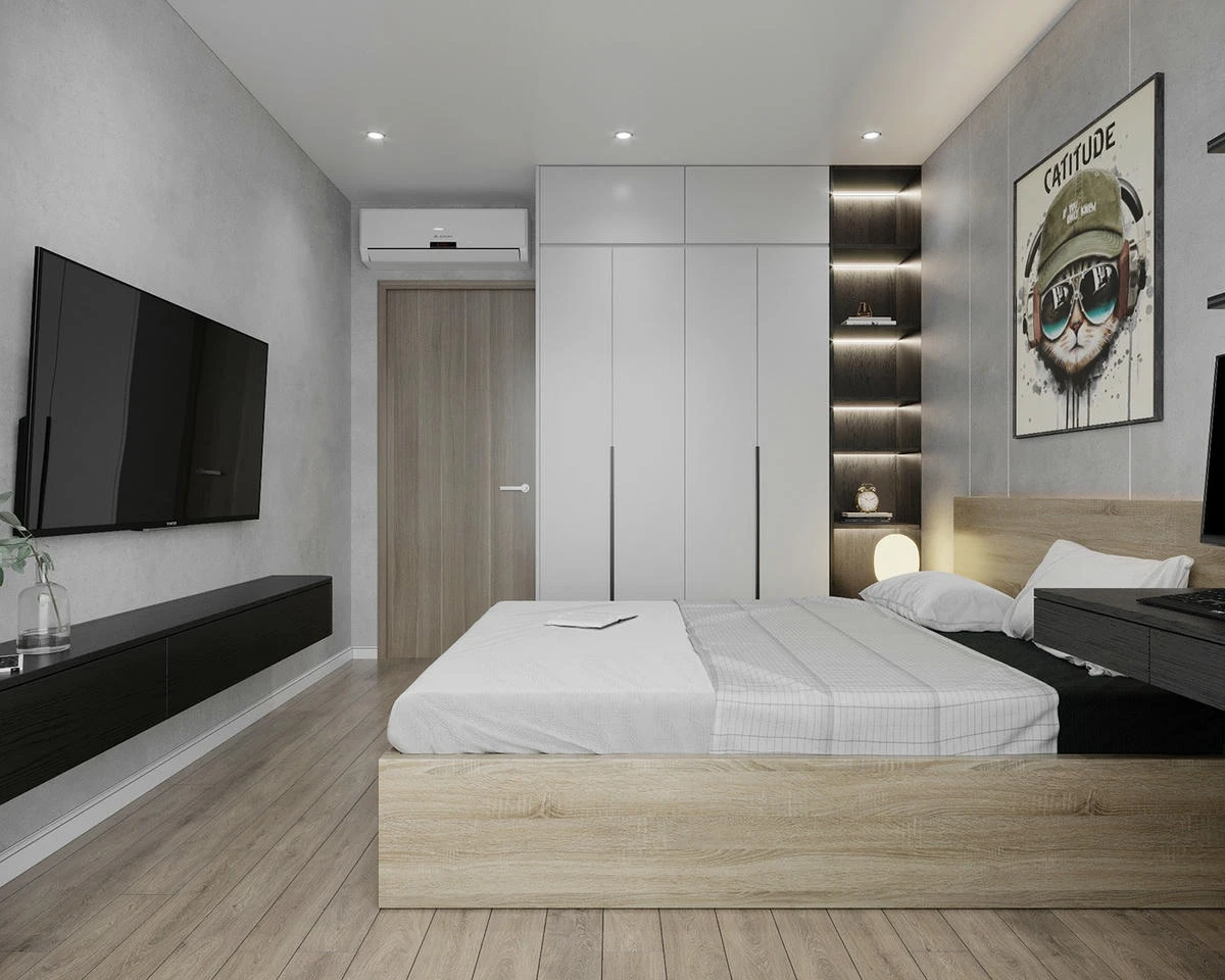 Thiết kế phòng ngủ nhà chị Giang – Hà Nội