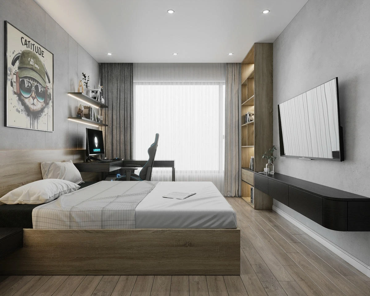 Thiết kế phòng ngủ nhà chị Giang – Hà Nội