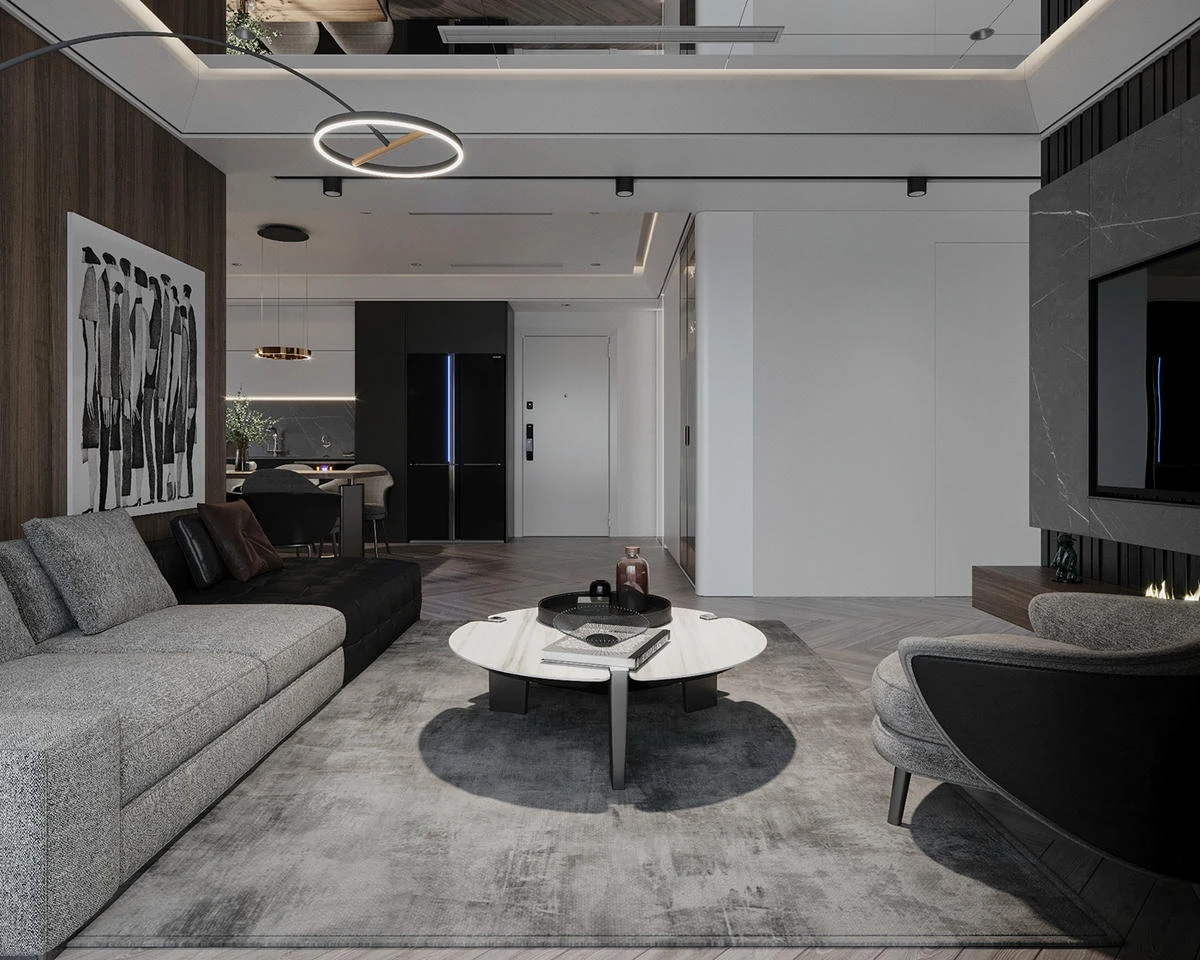 Căn hộ 110m2 với 3PN – phòng khách – bếp hiện đại