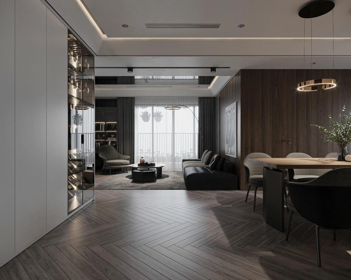 Căn hộ 110m2 với 3PN – phòng khách – bếp hiện đại