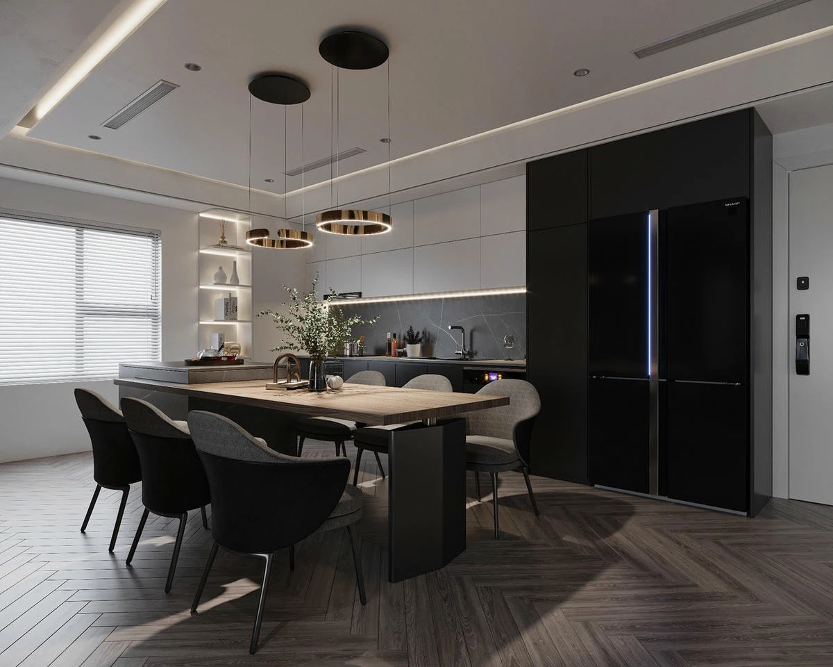 Căn hộ 110m2 với 3PN – phòng khách – bếp hiện đại