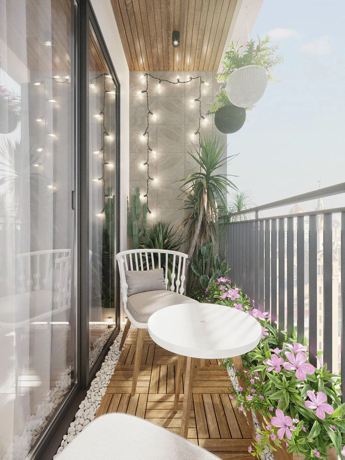 Căn hộ 60m2 với mây tre phối hợp với sơn inchem