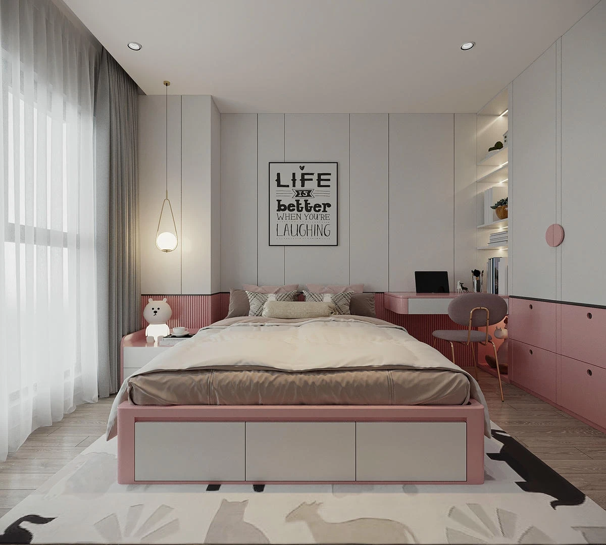 Căn hộ 110m2 với 3PN – phòng khách – bếp hiện đại